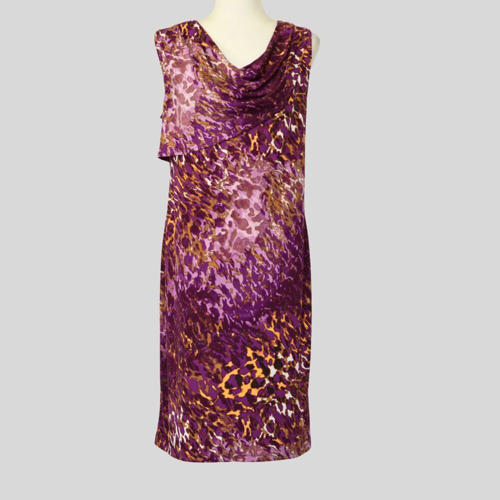 JONES NEW YORK Women's Draped Shift Dress Size L